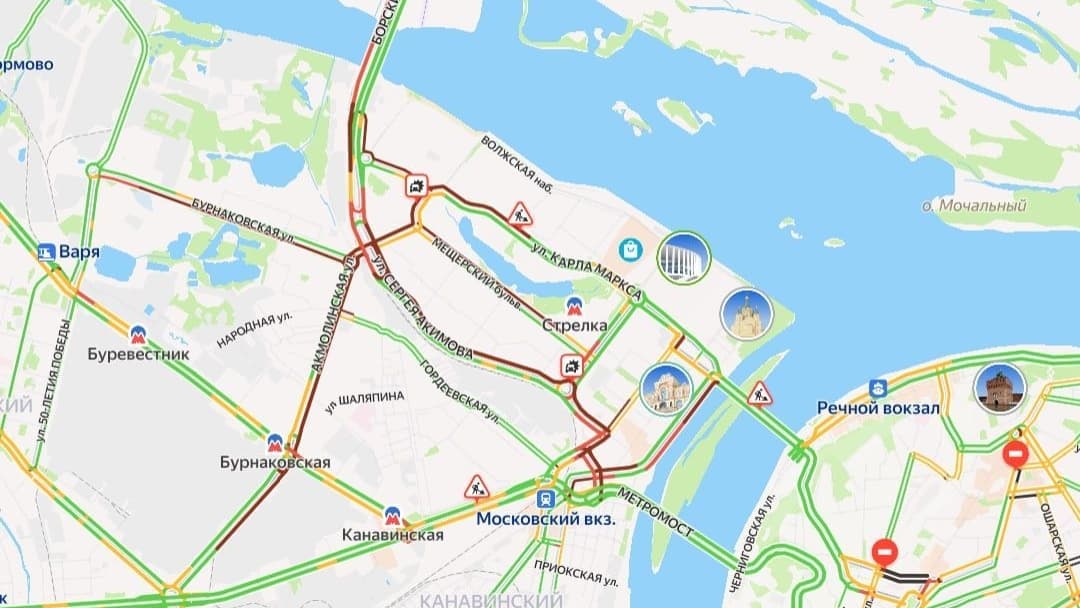 Нижегородцы встали в жутких пробках в Канавинском районе вечером 27 июня
