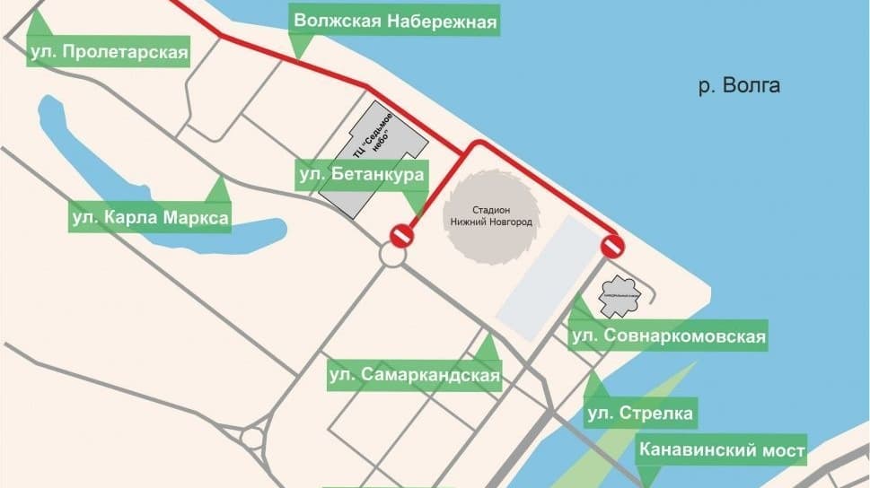 Несколько улиц перекроют на Мещере в Нижнем Новгороде 1 июня