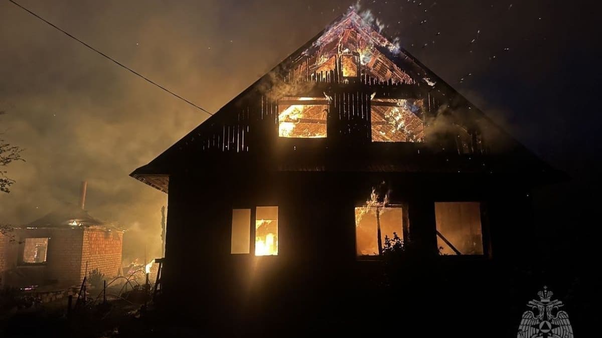 Два жилых дома сгорели при мощном пожаре в Нижегородской области