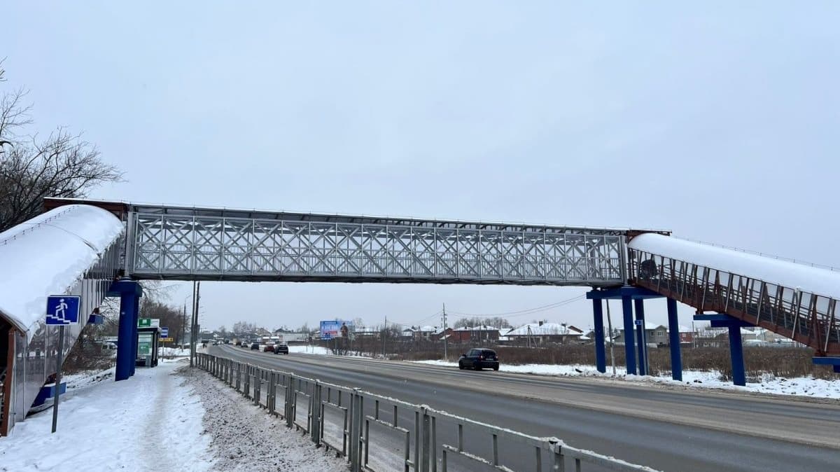 Алюминиевый пешеходный мост открылся в Ждановском под Нижним Новгородом