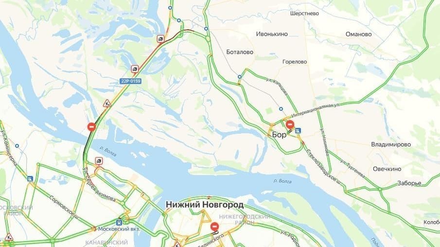 Нижегородцы застряли в жутких пробках у Борского моста