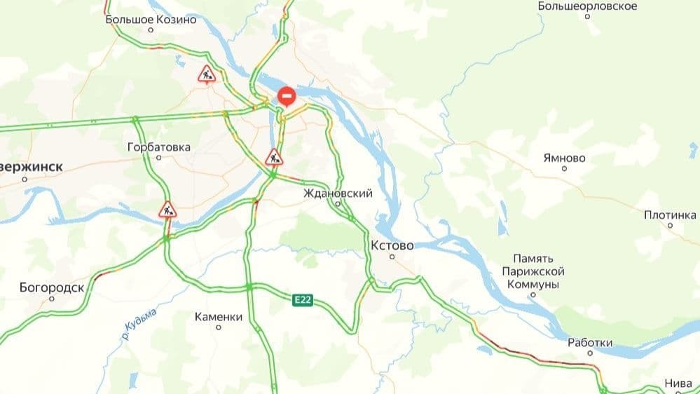 Пробки сковали въезды в Нижний Новгород после праздников