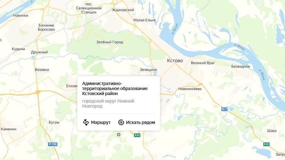 Кстовский район Нижнего Новгорода появился на онлайн-картах