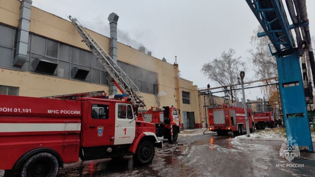 Пожар вспыхнул на заводе «Гидромаш» в Нижнем Новгороде