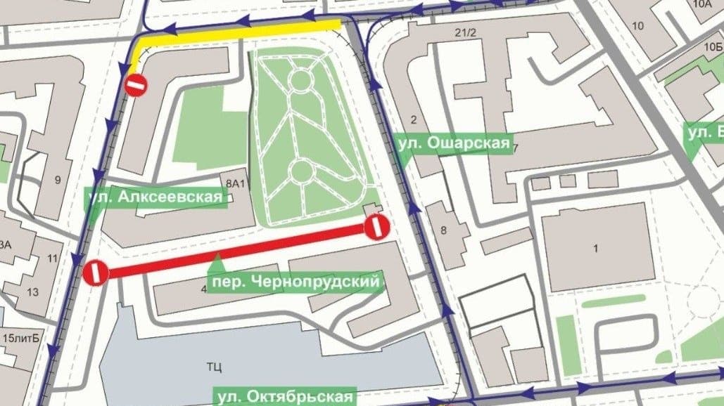 Движение в центре Нижнего Новгорода ограничили из-за ремонта трамвайных путей