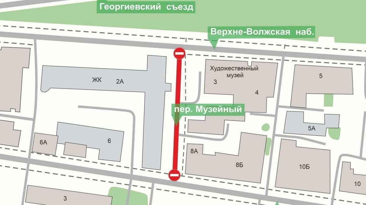Движение по Музейному переулку будет ограничено в Нижнем Новгороде