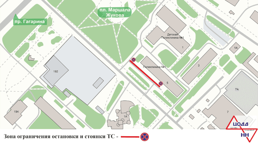 Парковку на площади Жукова в Нижнем Новгороде ограничат с 14 марта