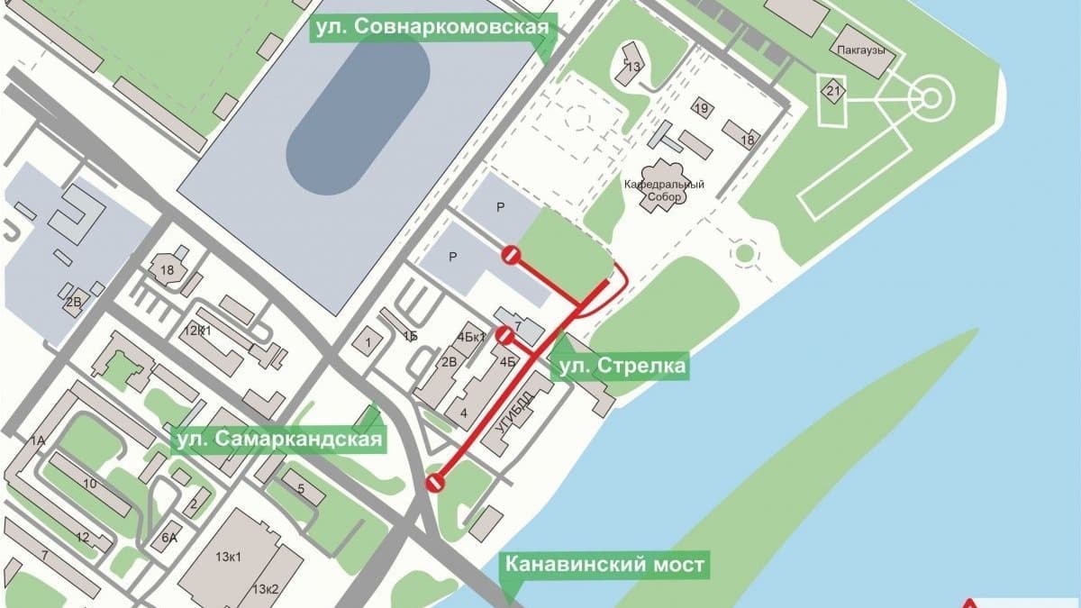 Проезд по Стрелке запретят в Нижнем Новгороде 28 мая