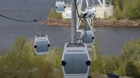 Нижегородская канатная дорога закрыта из-за ветра