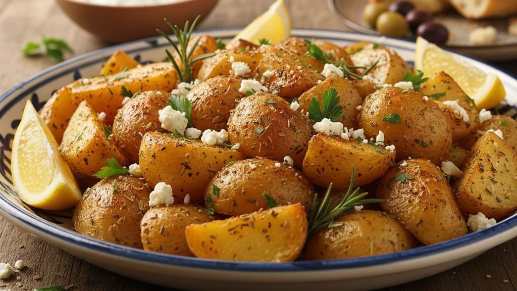 Семья обожает картошку по-гречески: невероятно вкусный гарнир с чесноком, лимоном и орегано