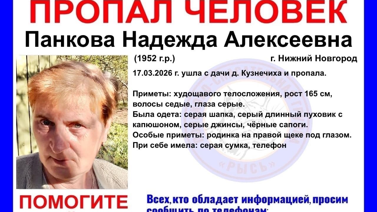 Пропавшую по дороге с дачи 73-летнюю пенсионерку ищут в Нижегородской области