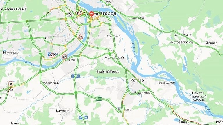 Главная картинка новости: Огромные пробки возникли на въездах в Нижний Новгород вечером 13 июля 