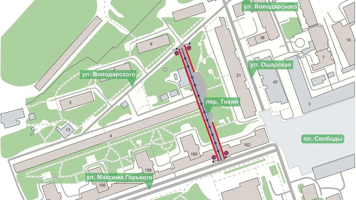 В переулке Тихом в Нижнем Новгороде изменится схема движения и парковки