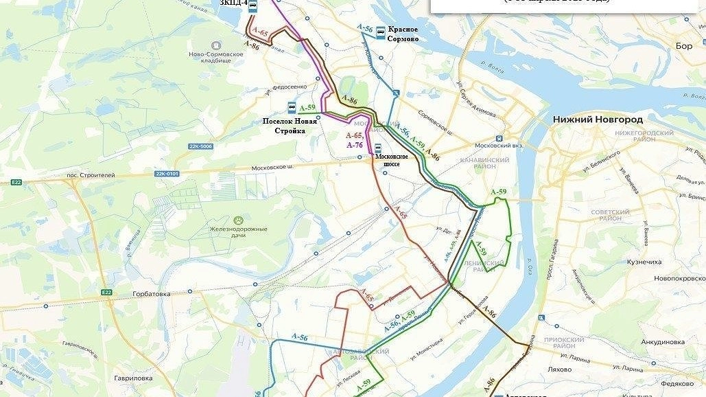 Пять автобусных маршрутов изменились в Нижнем Новгороде: публикуем схему
