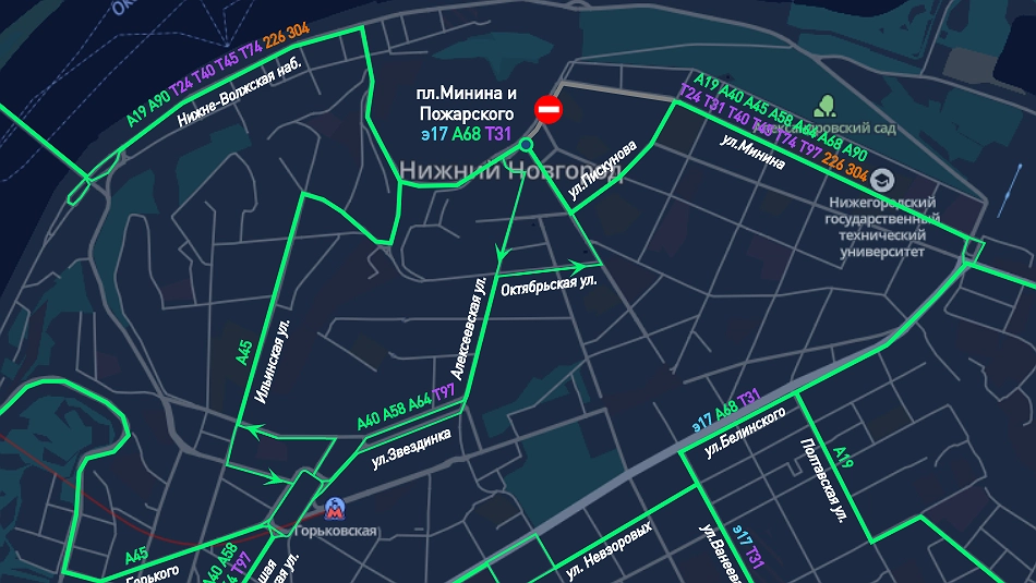 Главная картинка новости: Движение автобусов изменится в центре Нижнего Новгорода до 21 августа