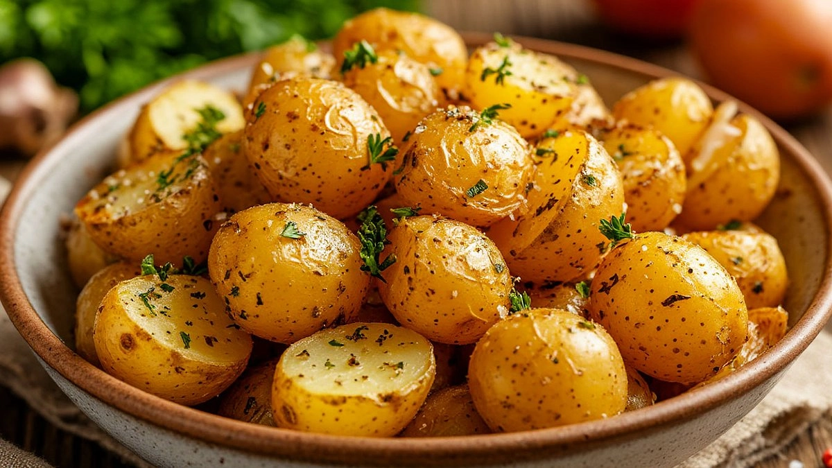 Семья обожает картошку по-гречески: вкусный гарнир с чесноком, лимоном и ароматным орегано