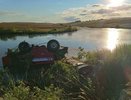 Пьяный водитель опрокинул комбайн в воду в Починковском округе