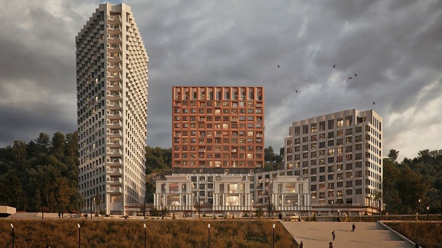 Главная картинка новости: Обнародован дизайн МОПов нового ЖК у самой Оки в Нижнем Новгороде