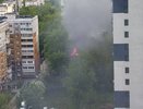 Расселенный дом горит на проспекте Гагарина в Нижнем Новгороде