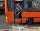 Дверь маршрутки не выдержала утреннего часа пик в Нижнем Новгороде