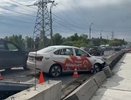 Появились подробности ДТП, из-за которого стоял весь Мызинский мост