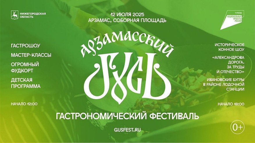 Главная картинка новости: Гастрономический фестиваль «Арзамасский гусь» пройдет 12 июля