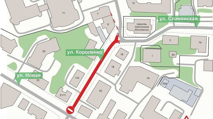 Главная картинка новости: Улица Короленко в Нижнем Новгороде будет перекрыта до 1 декабря