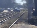Водителю стало плохо: автомобиль вылетел на трамвайные пути на улице Сусловой