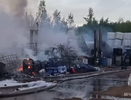 Мощный пожар на производстве потушили в Нижнем Новгороде