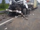 Фура врезалась в КамАЗ под Богородском