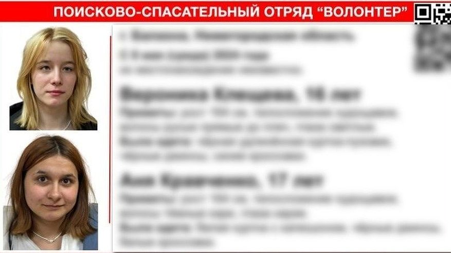 Главная картинка новости: Две девочки пропали в Нижегородской области