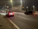 Неизвестный водитель совершил серьезное ДТП на развязке в Нижнем Новгороде