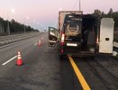 Ритуальный автобус попал в ДТП на трассе М-12 в Нижегородской области