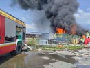 Опубликованы фото крупного пожара на заводском складе в Борском округе