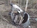 Иномарка вылетела в кювет и перевернулась в Нижегородской области