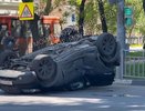 Иномарка перевернулась после ДТП в Канавинском районе