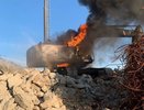 Экскаватор сгорел во время работы в Кстовском районе