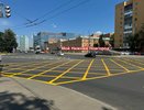 «Вафельная» разметка появилась на площади Лядова в Нижнем Новгороде