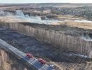 Масштабное возгорание травы в Кстовском округе частично ликвидировано