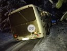 Автобус с пассажирами застрял в лесу, объезжая пробку на Бору