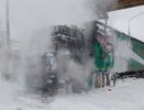 Фура с обувью вспыхнула во время движения в Кстове