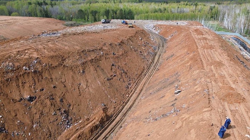 Главная картинка новости: Крупный пожар на полигоне ТБО в Городецком округе ликвидирован