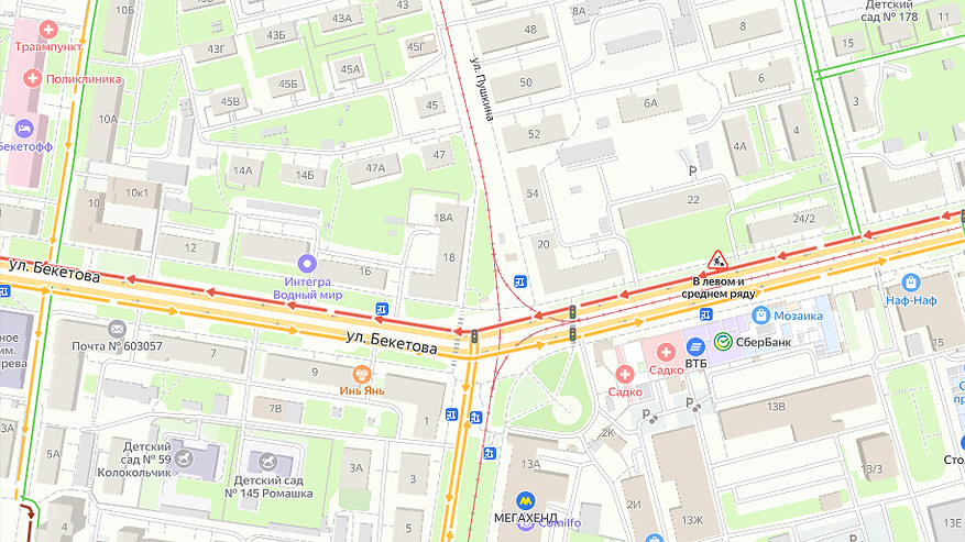 Главная картинка новости: Нижегородцы застряли в гигантской пробке на Бекетова из-за ремонта