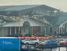 Крышу снесло с кафе на улице Удмурсткой в Нижнем Новгороде