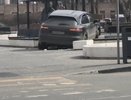 Porsche вылетел на тротуар на площади Маркина в Нижнем Новгороде