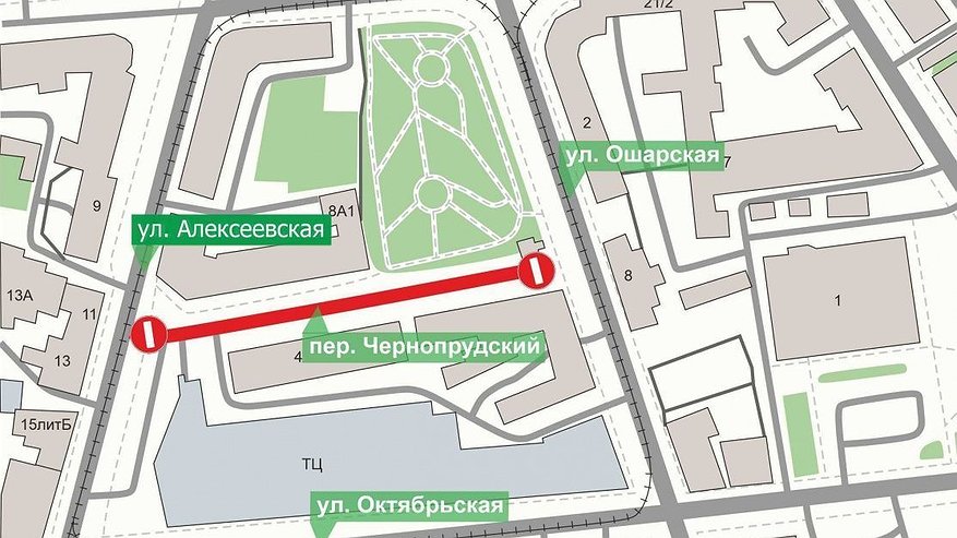 Главная картинка новости: Чернопрудский переулок в Нижнем Новгороде будет перекрыт до августа
