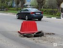 Огромный дорожный провал образовался в Печерах в Нижнем Новгороде