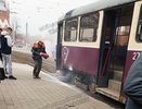 Трамвай загорелся на Гордеевке в Нижнем Новгороде