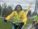Депутата Гриневич приняла участие в велопробеге в честь 80-летия Победы