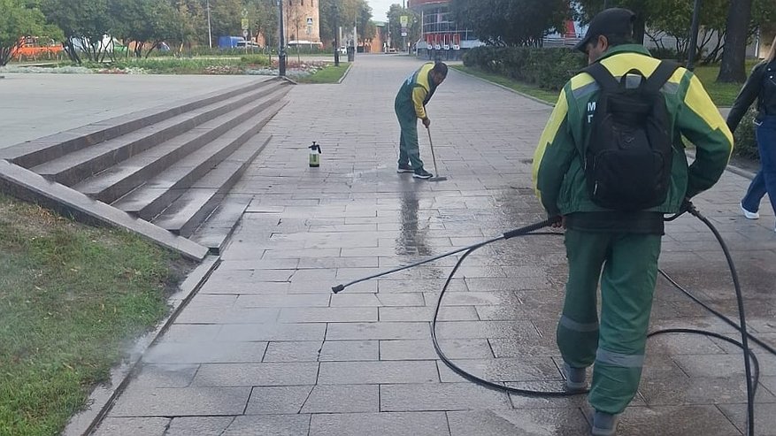 Главная картинка новости: В Нижегородском районе продолжаются работы по благоустройству